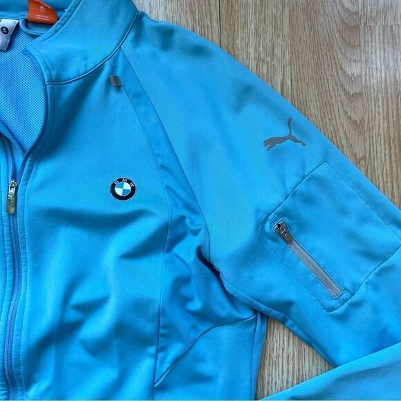 Puma BMW Athletics Bright Blue Light Softshell Jacket - Size: Medium - Picture 8 of 13